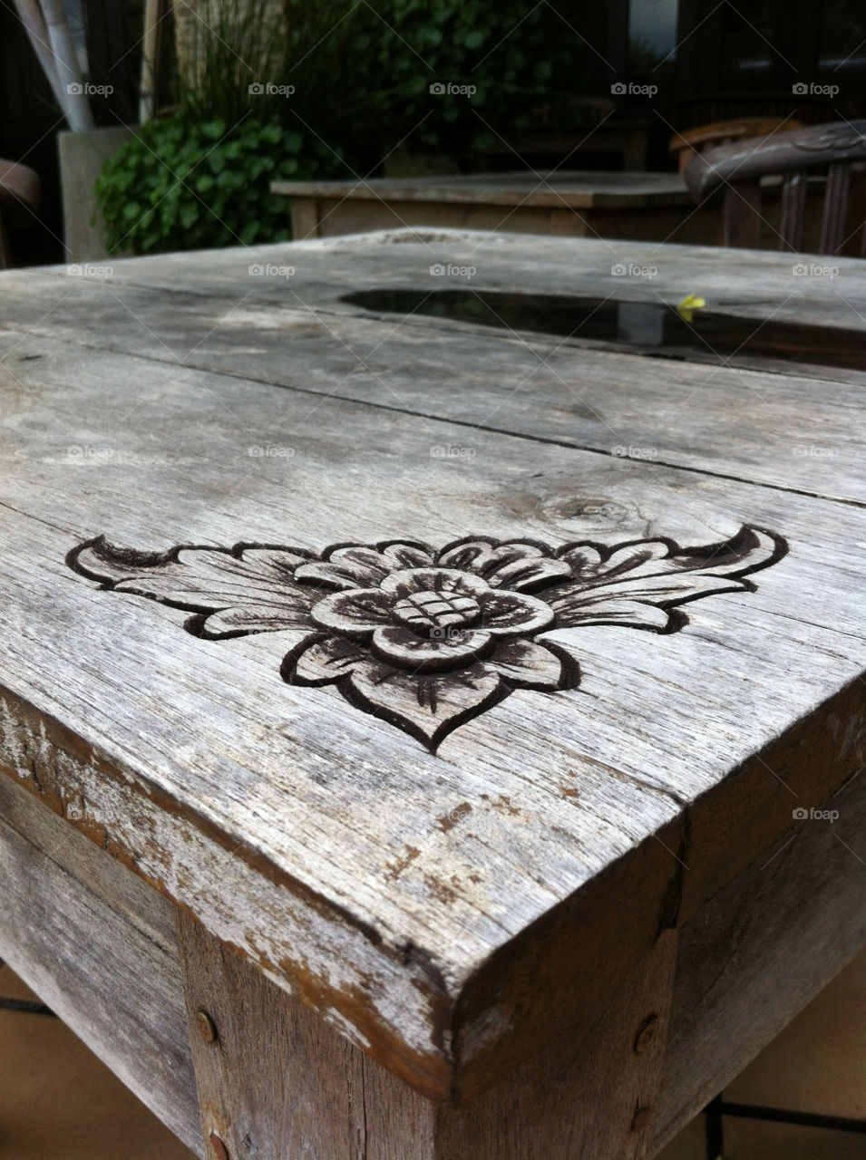 table wood ornament asia by ndia