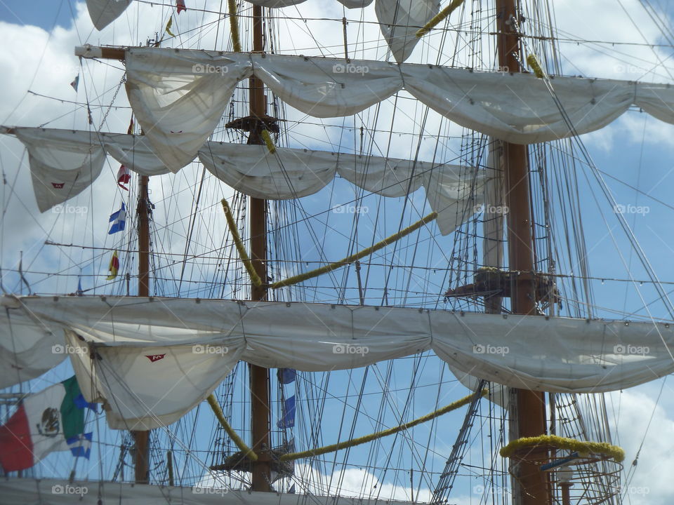 sailship at the armada of Rouen