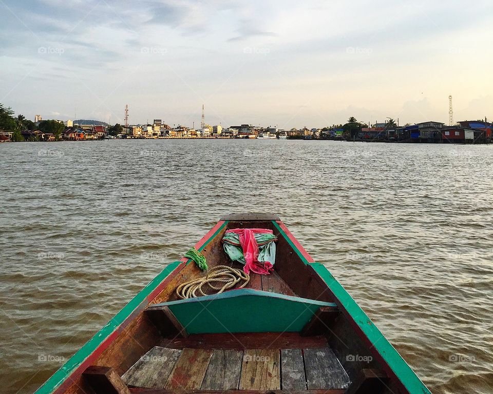 Scenery of city when sunset