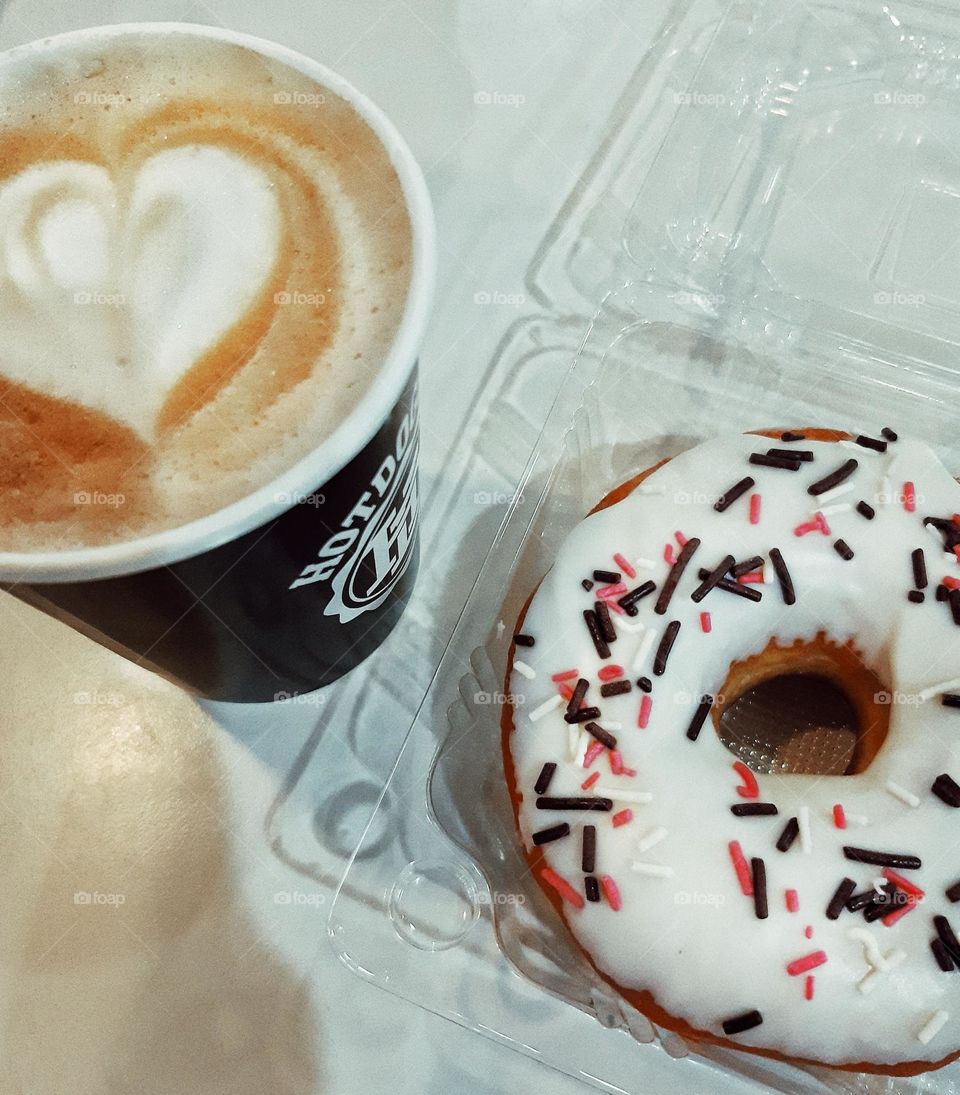 Coffee and Donut...the perfect combo 🍩☕