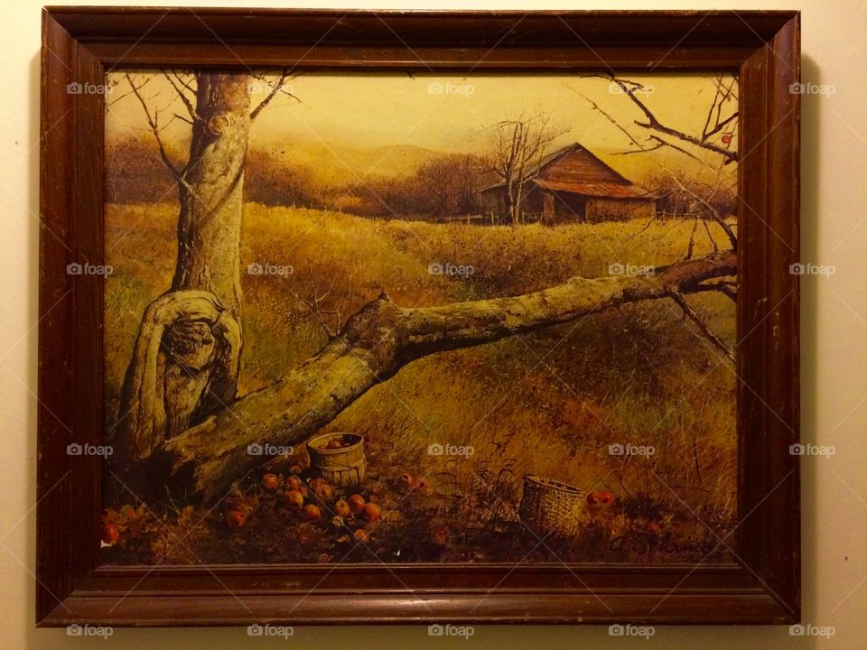 Old farm painting 