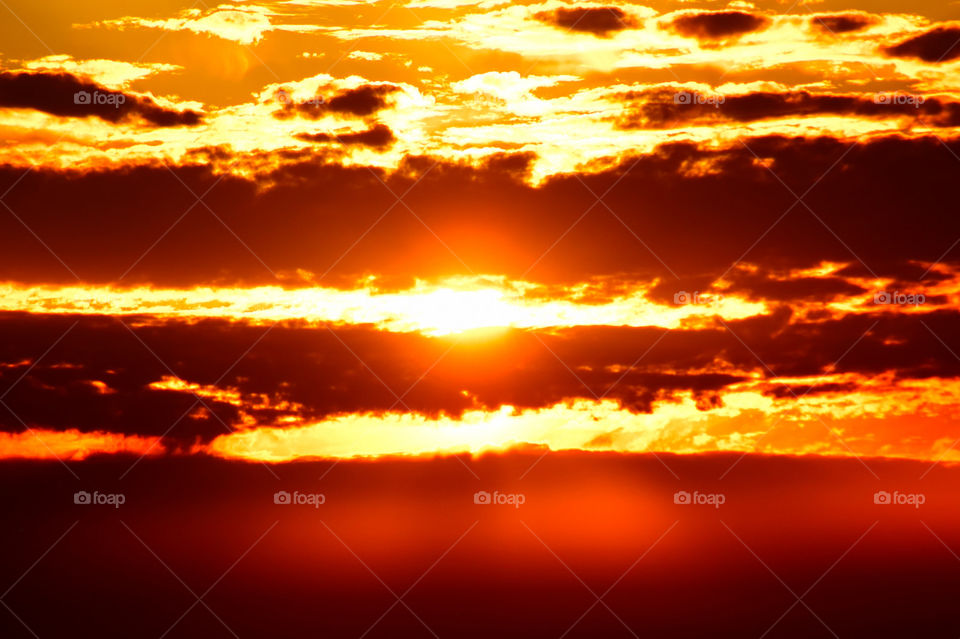 Burning Orange Sunset