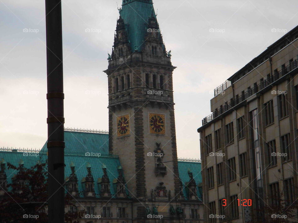 #tower#clock#cone#city#center#humberg#germany#