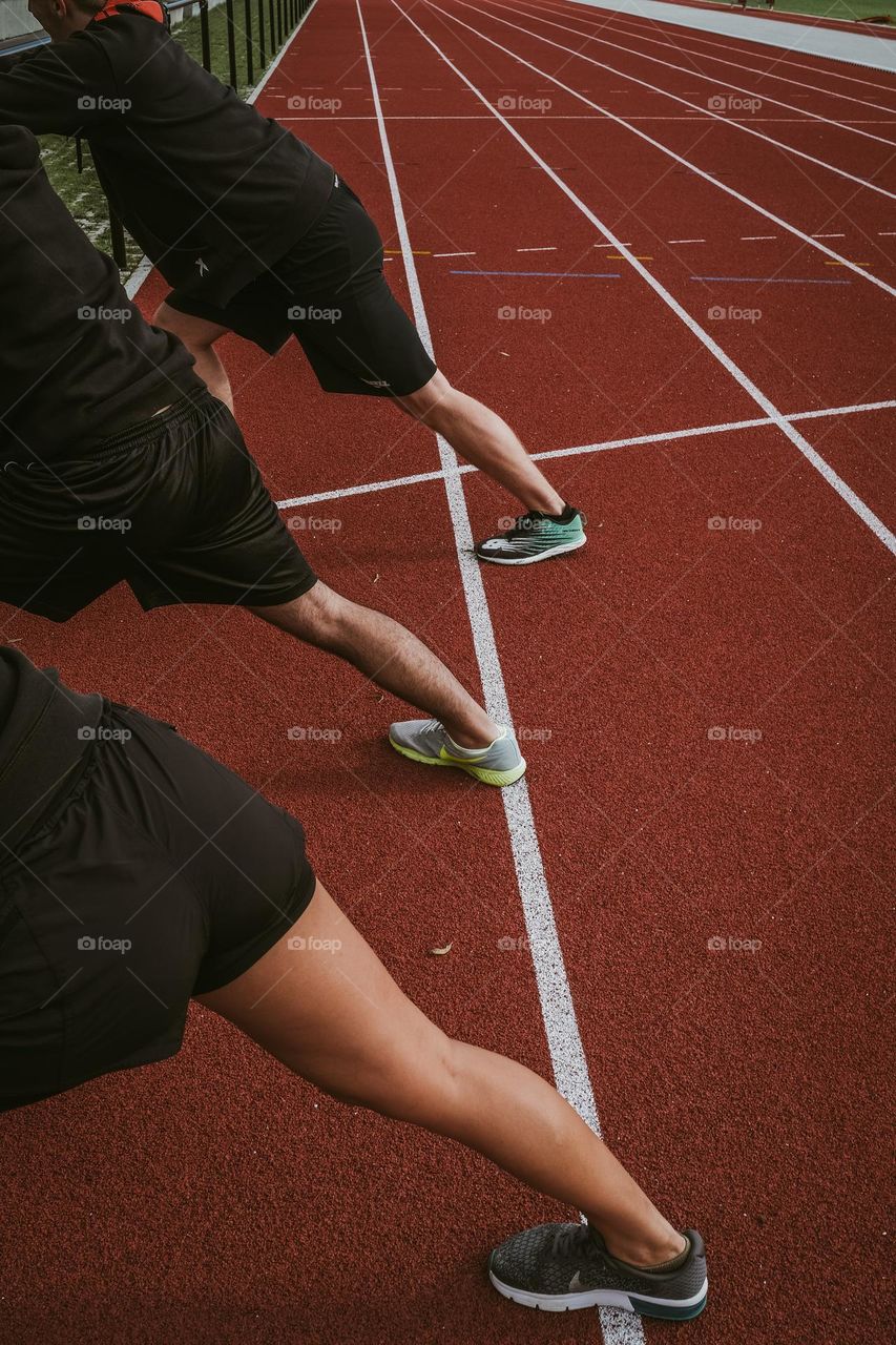 stretch before the sprint