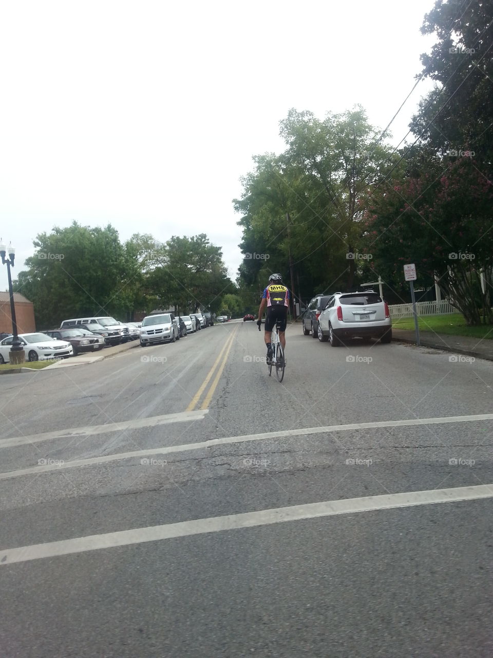 Just One?. Normally on Sundays,  there's at least ten cyclists in Franklin at any given time