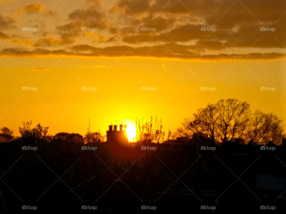 Golden sunset in Surrey