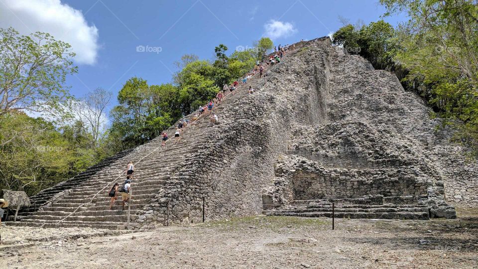 Nohoch​ Mul Pyramid in Coba, Mexico