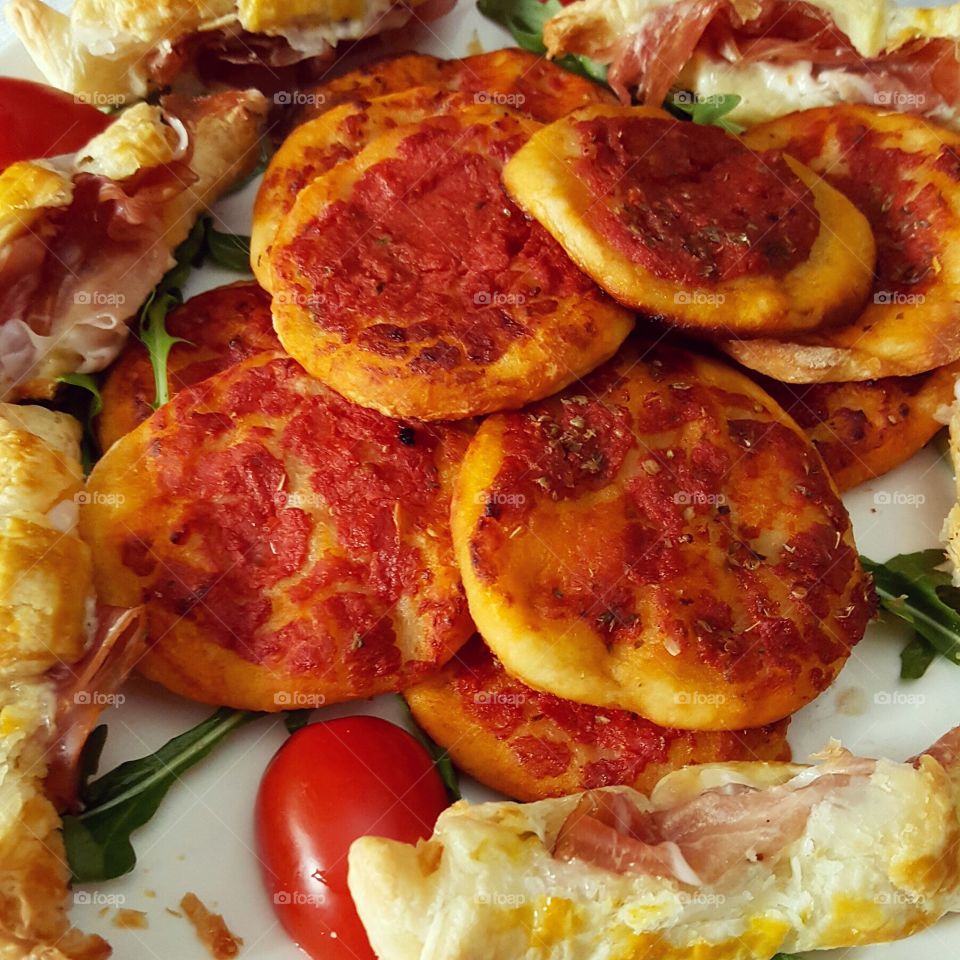 Close-up of homemade pizza