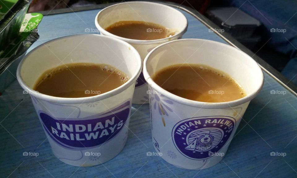Tea Time when travel by Indian Railways