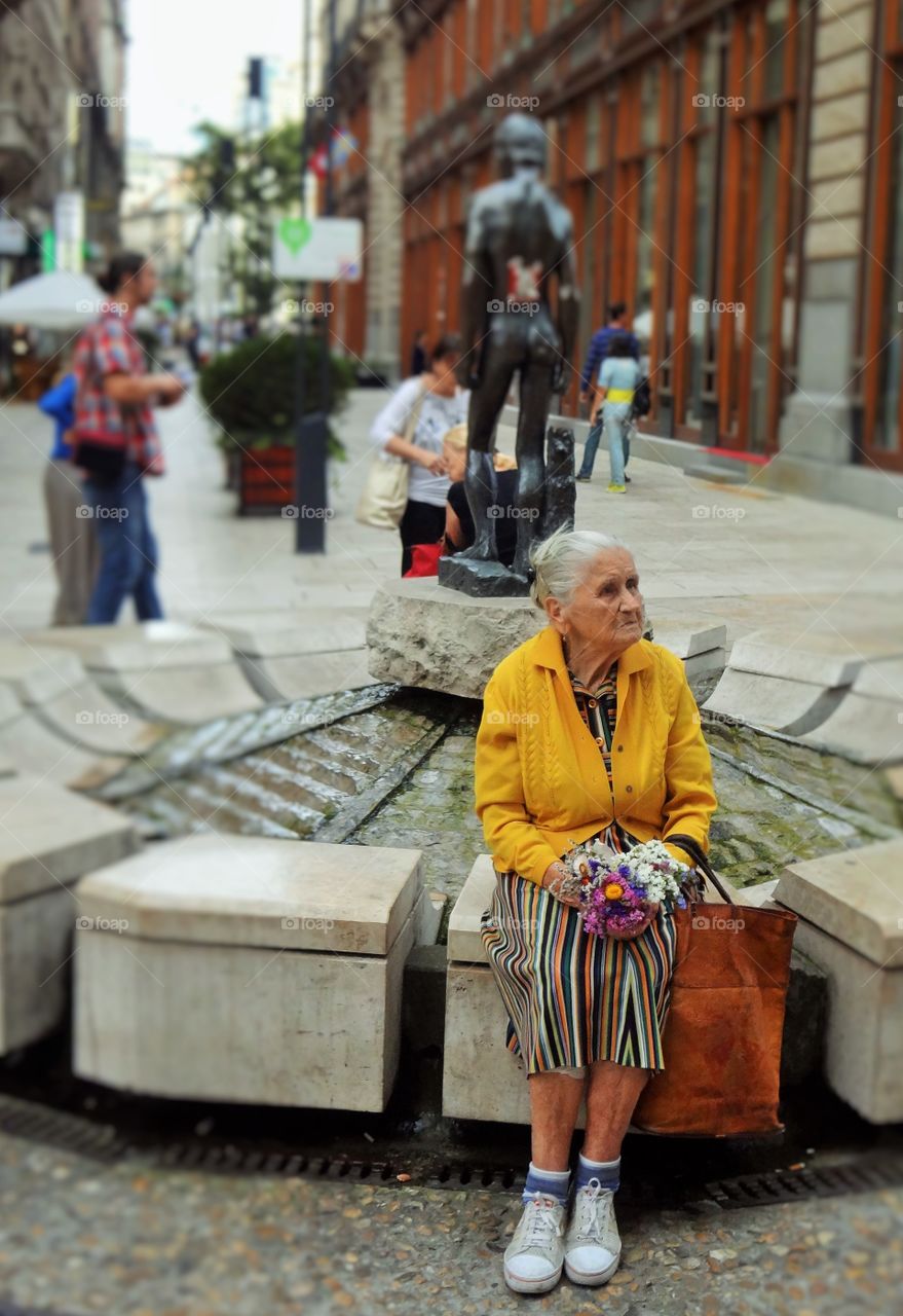Old lady in Budapest 