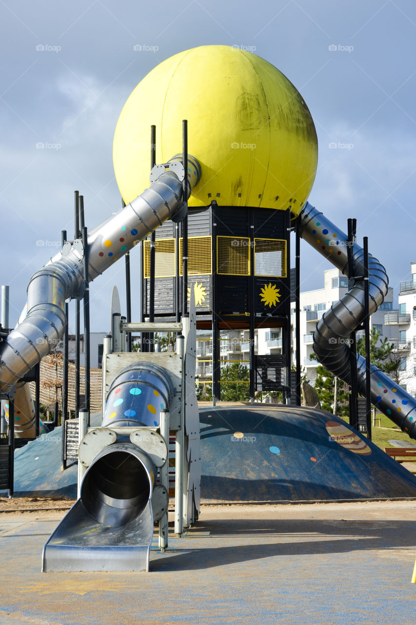 Kids playground in West Harbour in Malmö Sweden.