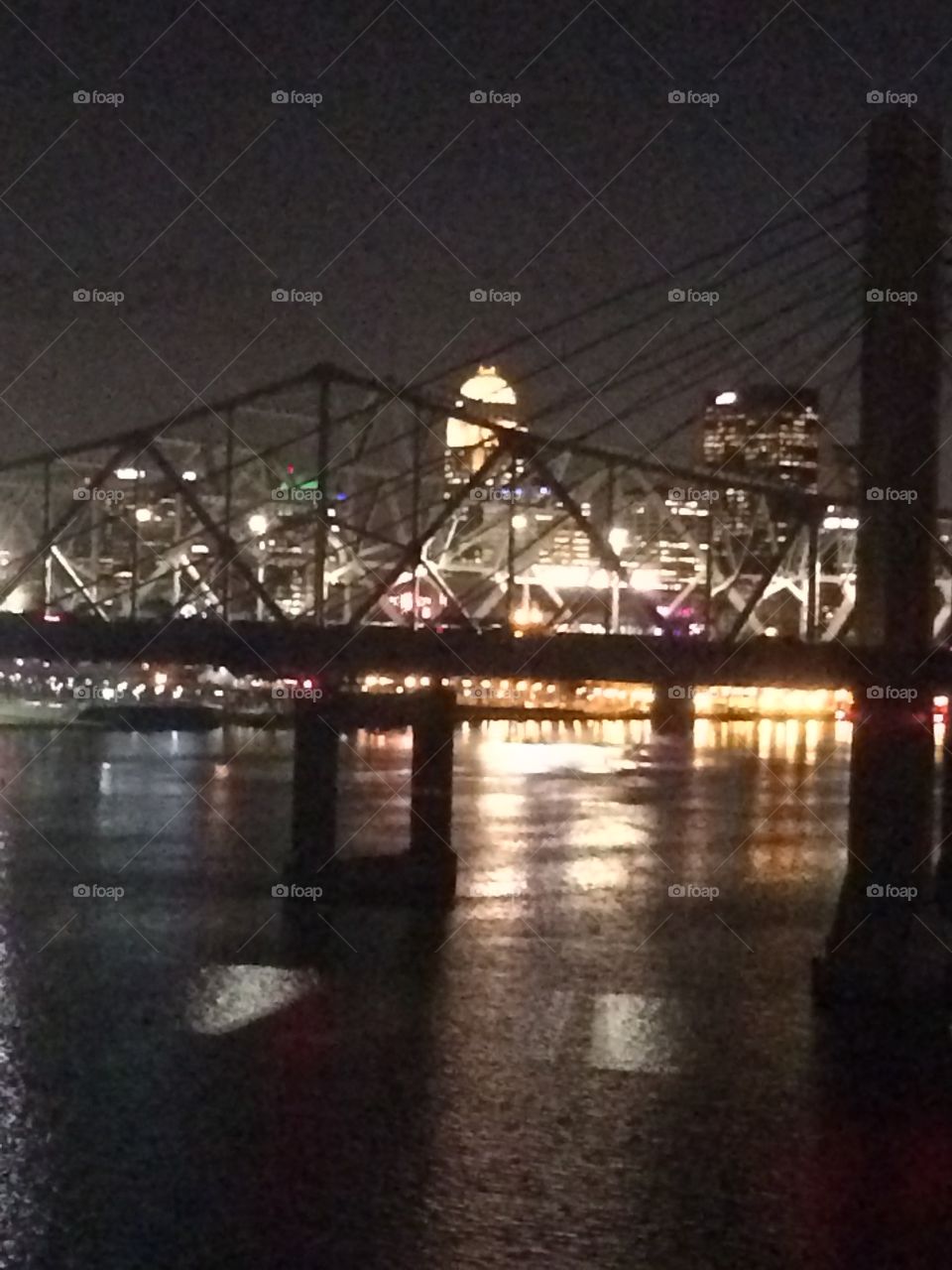Louisville night cityscape 
