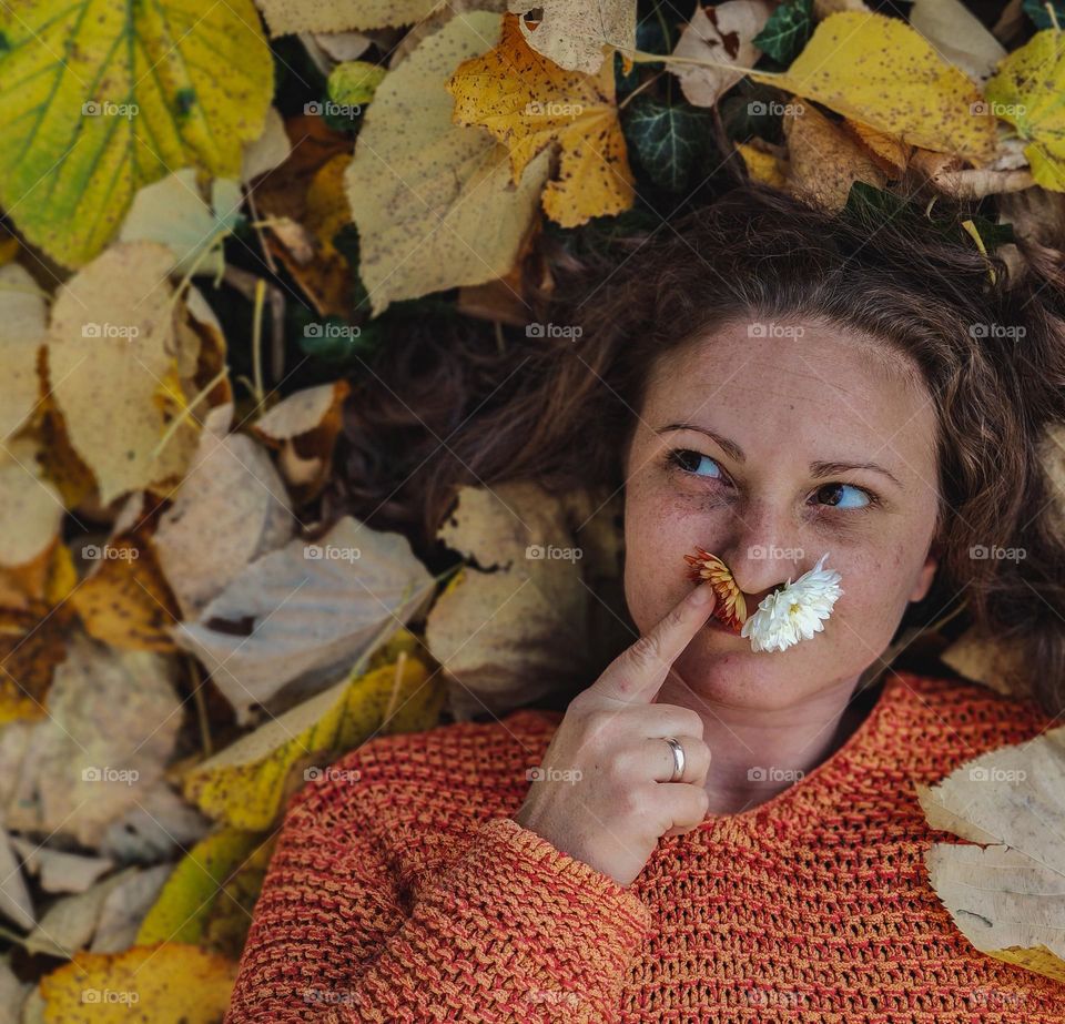 Autumn funny portrait