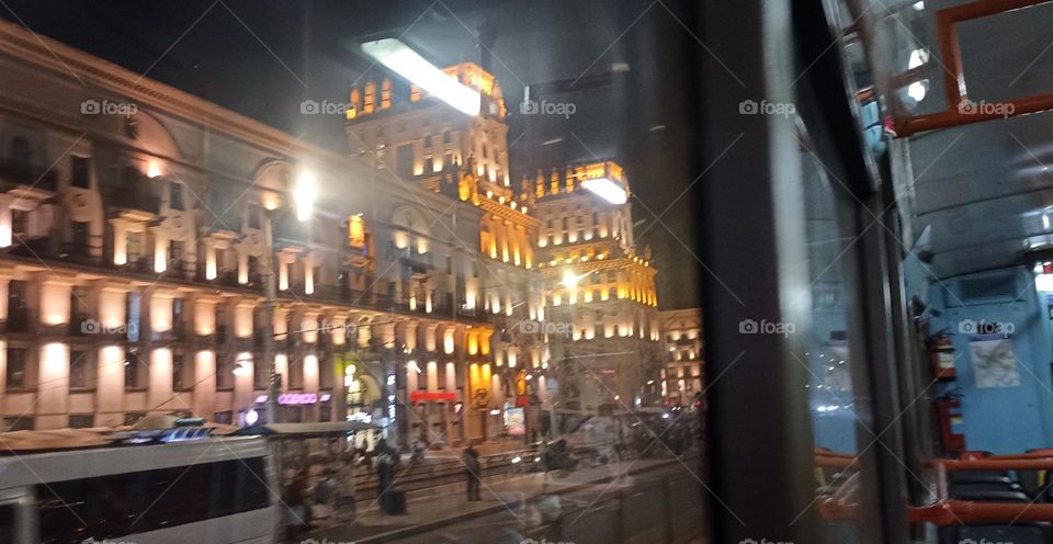 beautiful night windows light street view