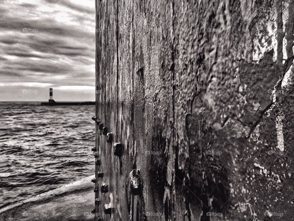 Rule of Thirds. The Lighthouse at Pere Marquette, August 9, 2015. | Muskegon South Pierhead Lighthouse.