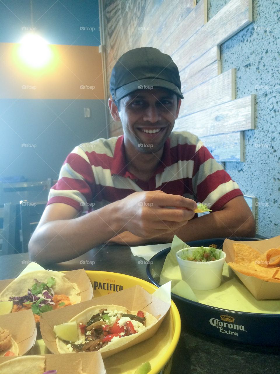 Mexican food and happy face