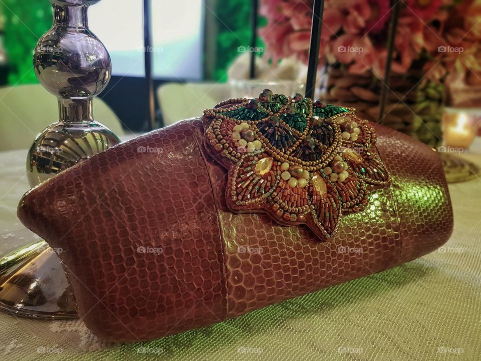 crystal seas handmade clutch