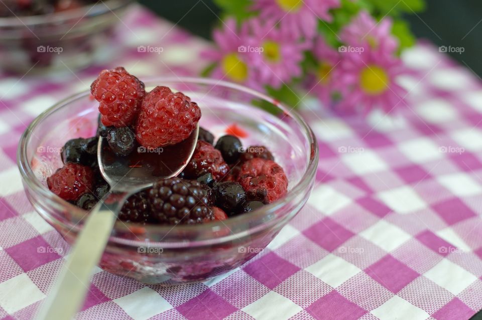 cup of red fruits