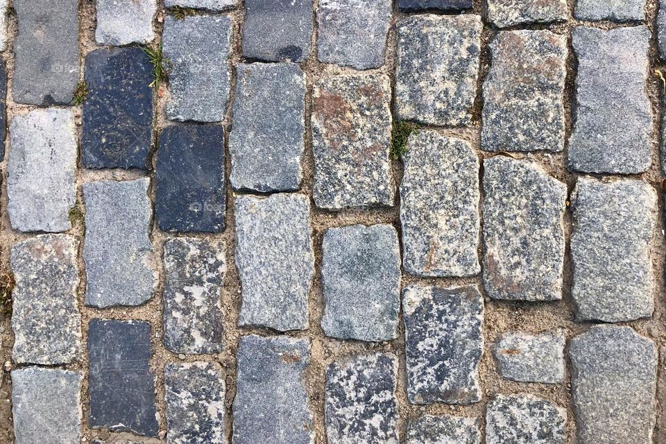 stones on the pavement