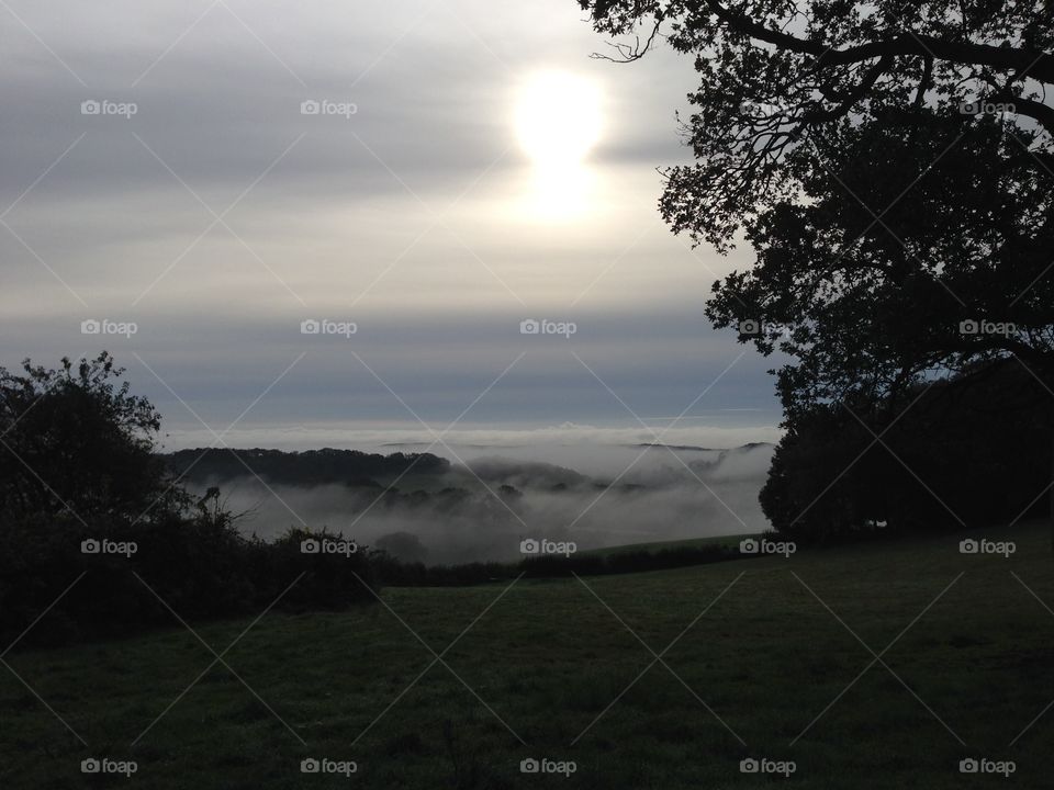 Misty Moisty Morning. Penyworlod, Penhow, Wales
