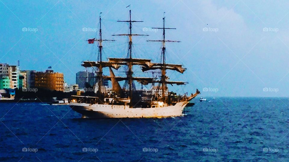 Oldest of the three Norwegian Tall Ships, Sørlandet – nicknamed “The pearl of Norway” leaving from Maldives 