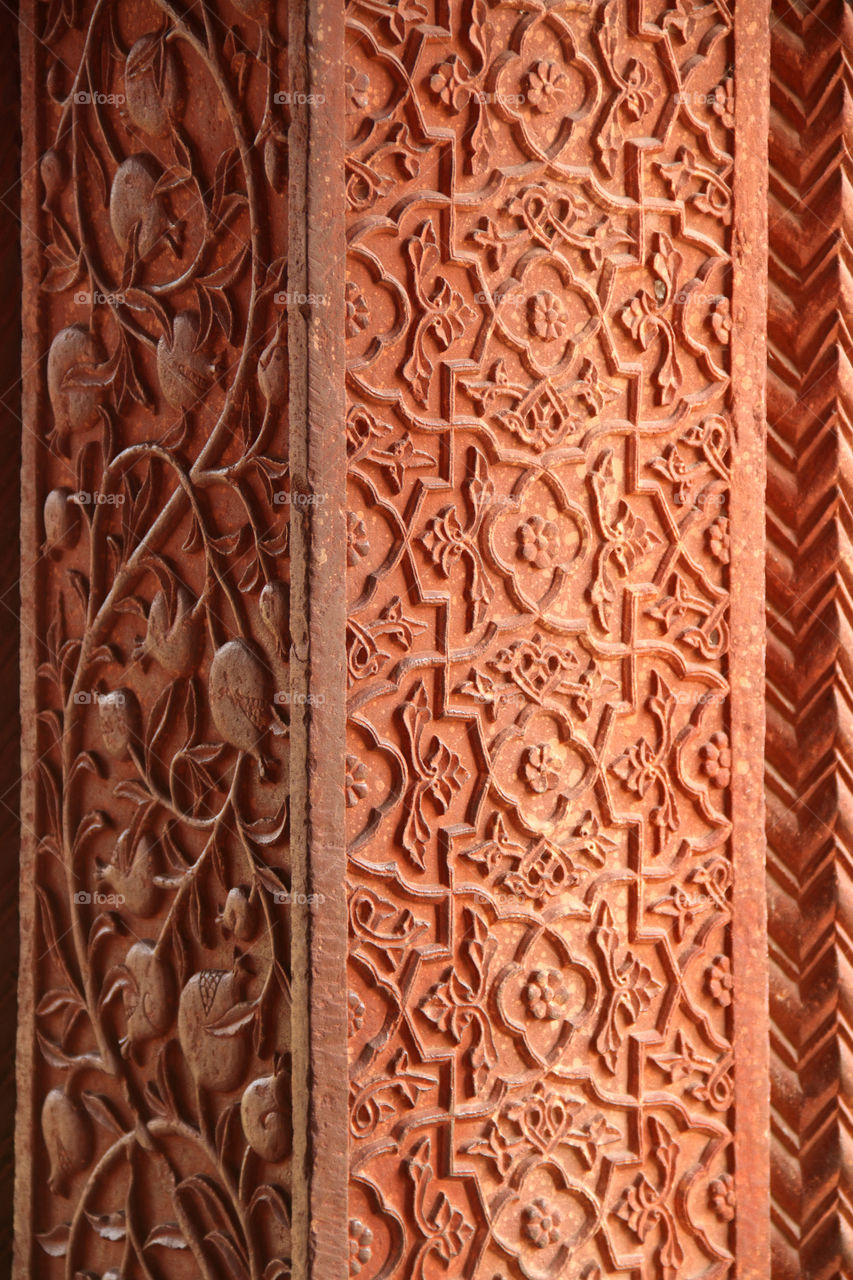 Islamic pattern closeup in fatehpur Sikri, Agra, Uttar Pradesh, India