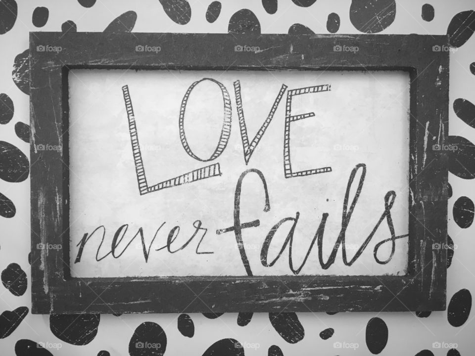 Love never fails