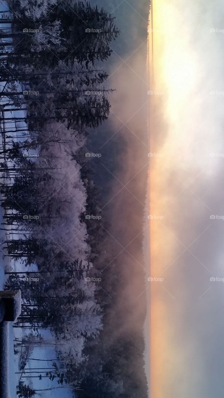 No Person, Winter, Smoke, Snow, Nature