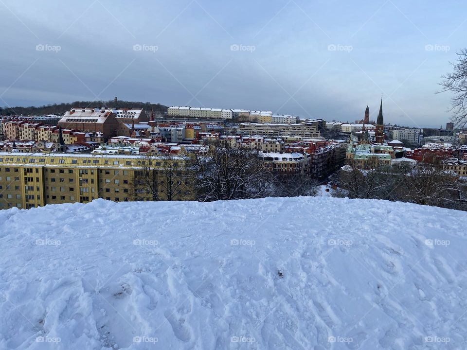 Spires from snow