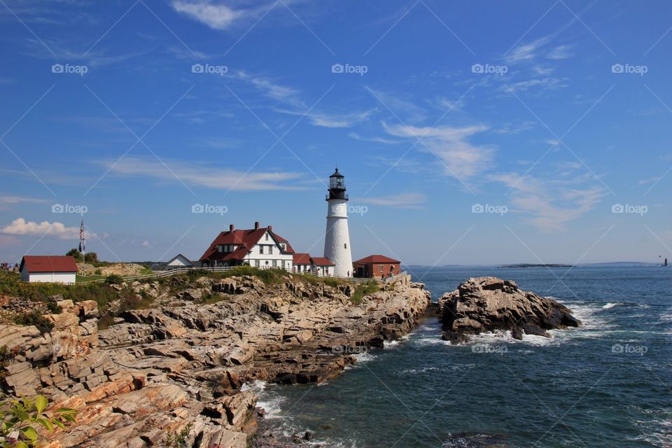 Lighthouse, Water, No Person, Seashore, Sea