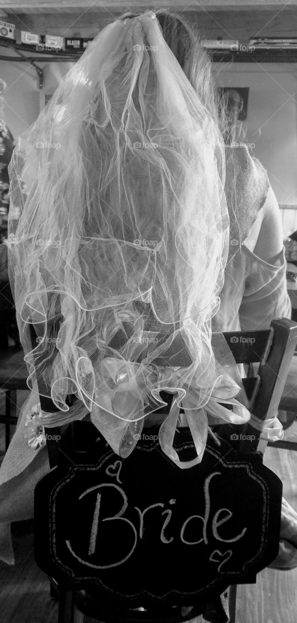 Black & Grey Bride & Veil