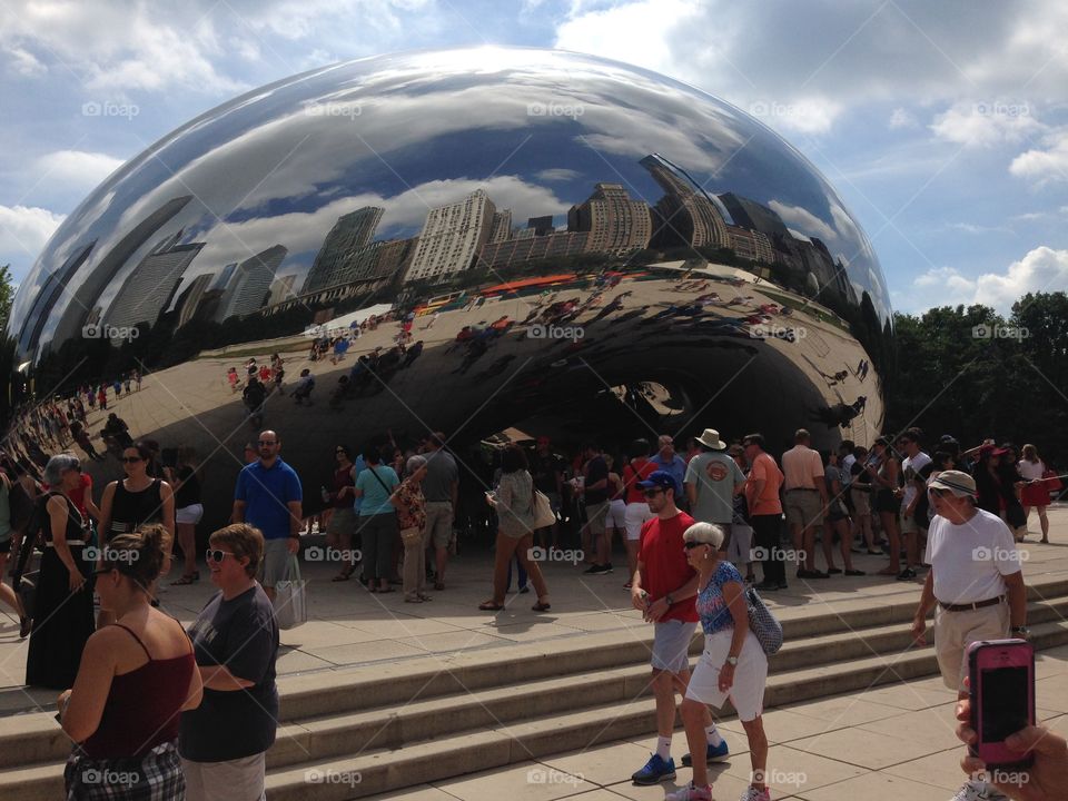 The Bean. "The Bean", also known as "The Cloud", in downtown Chicago! 