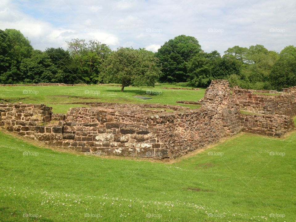 Weoley castle ruins . Weoley castle ruins, Birmingham, England 