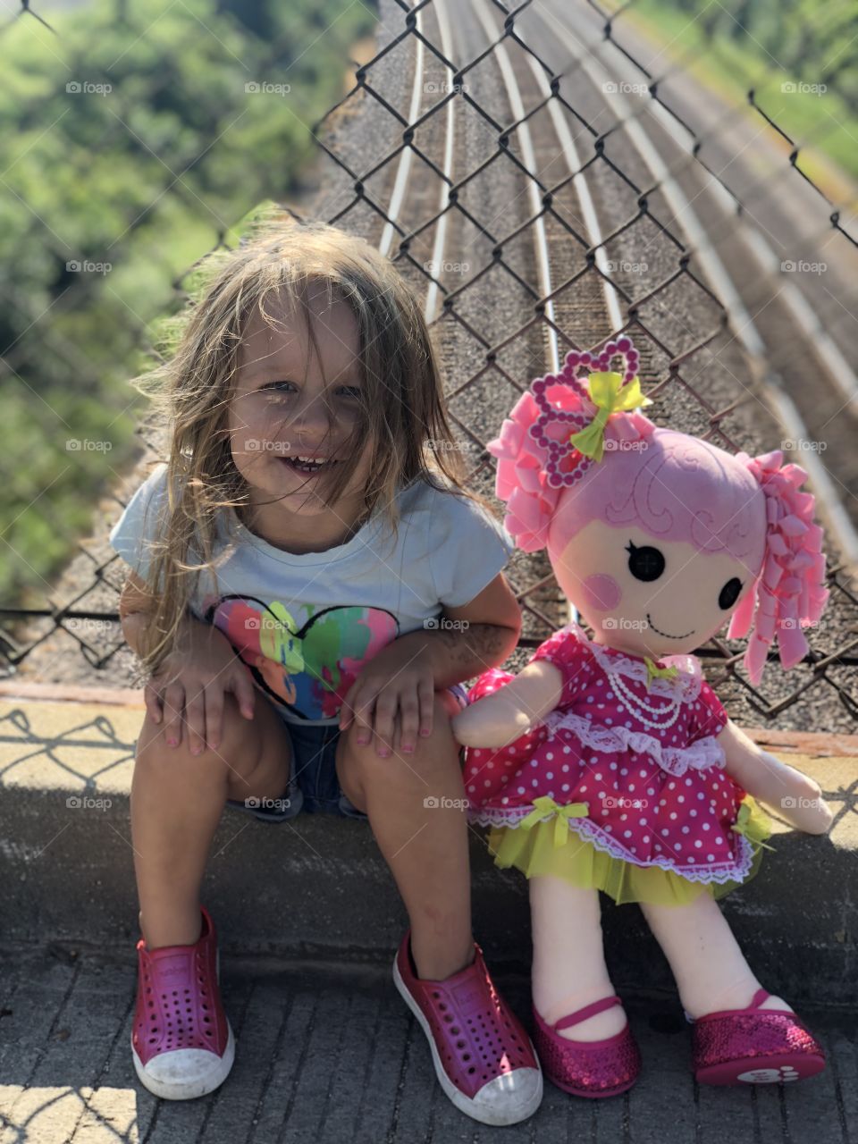 Train Spotting with Willow and her dolly.franzen39