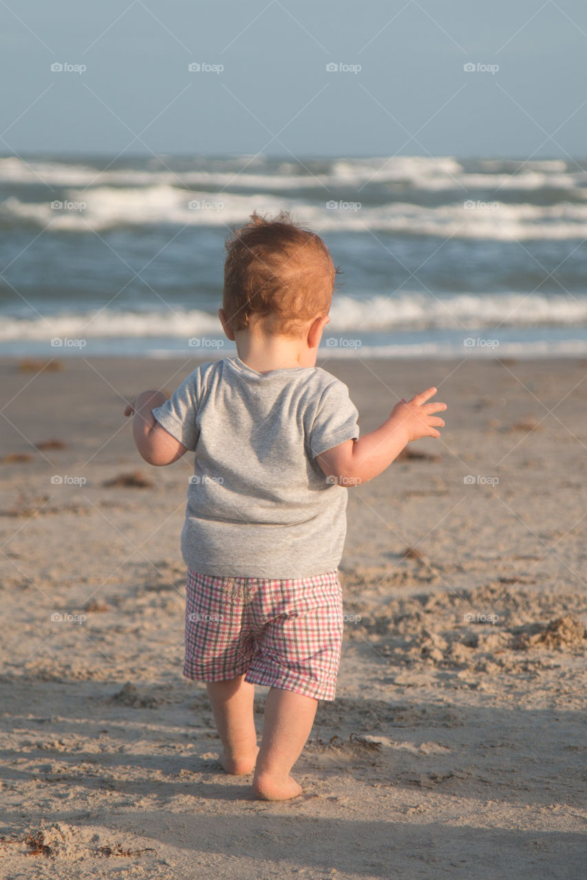 Walking in the sand