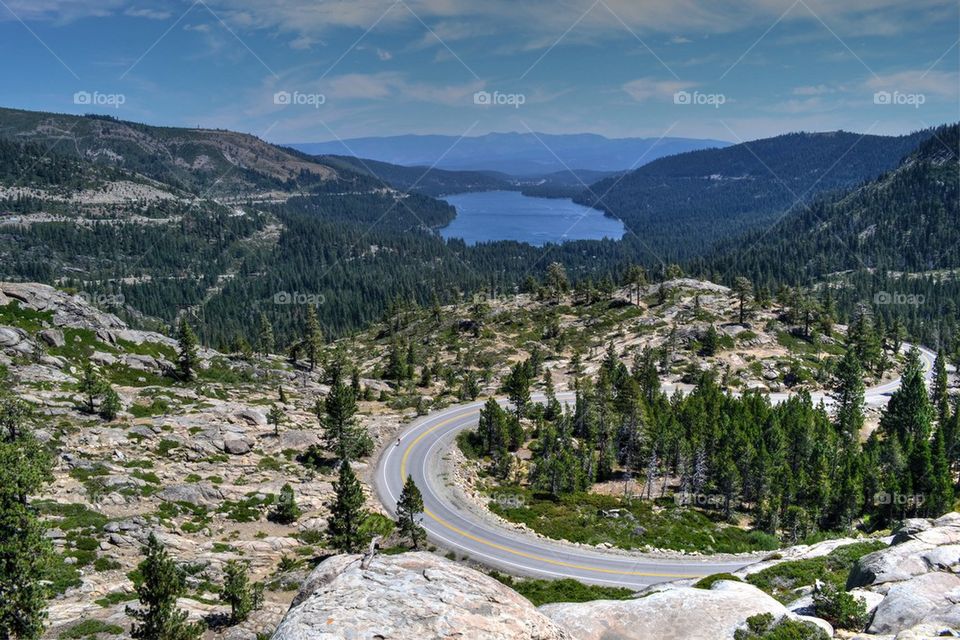 High angle view of road