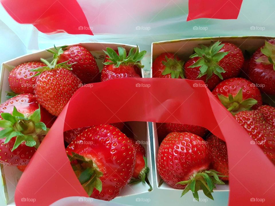 Nutricious colorful strawberries