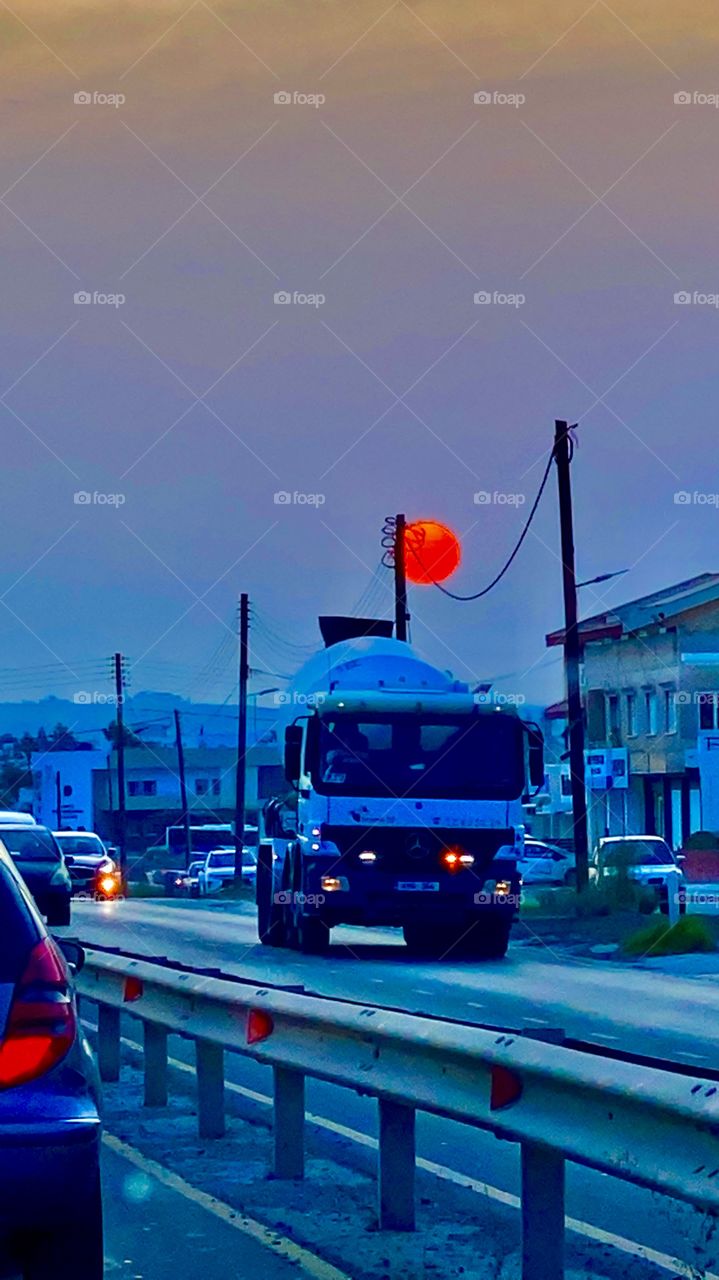 Sunset in Downtown Cyprus Nicosia 