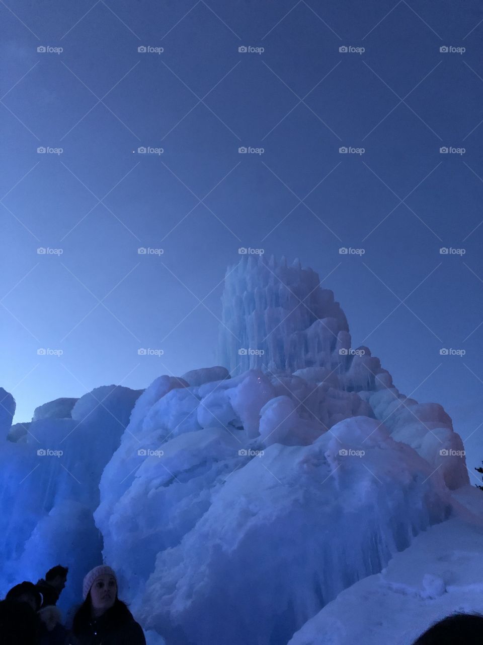 The highest tower in the ice castle.