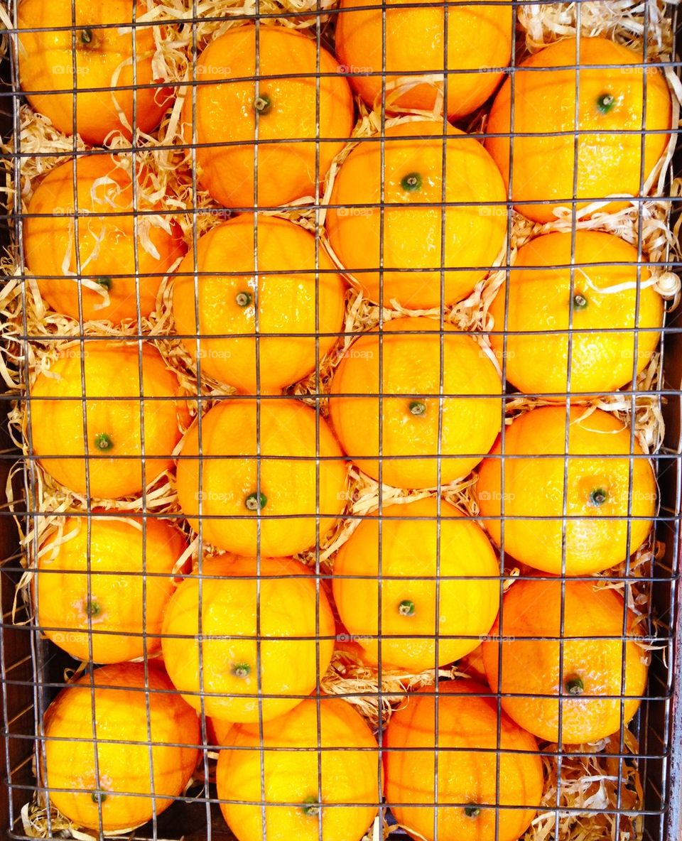 Fresh Oranges On Display 
