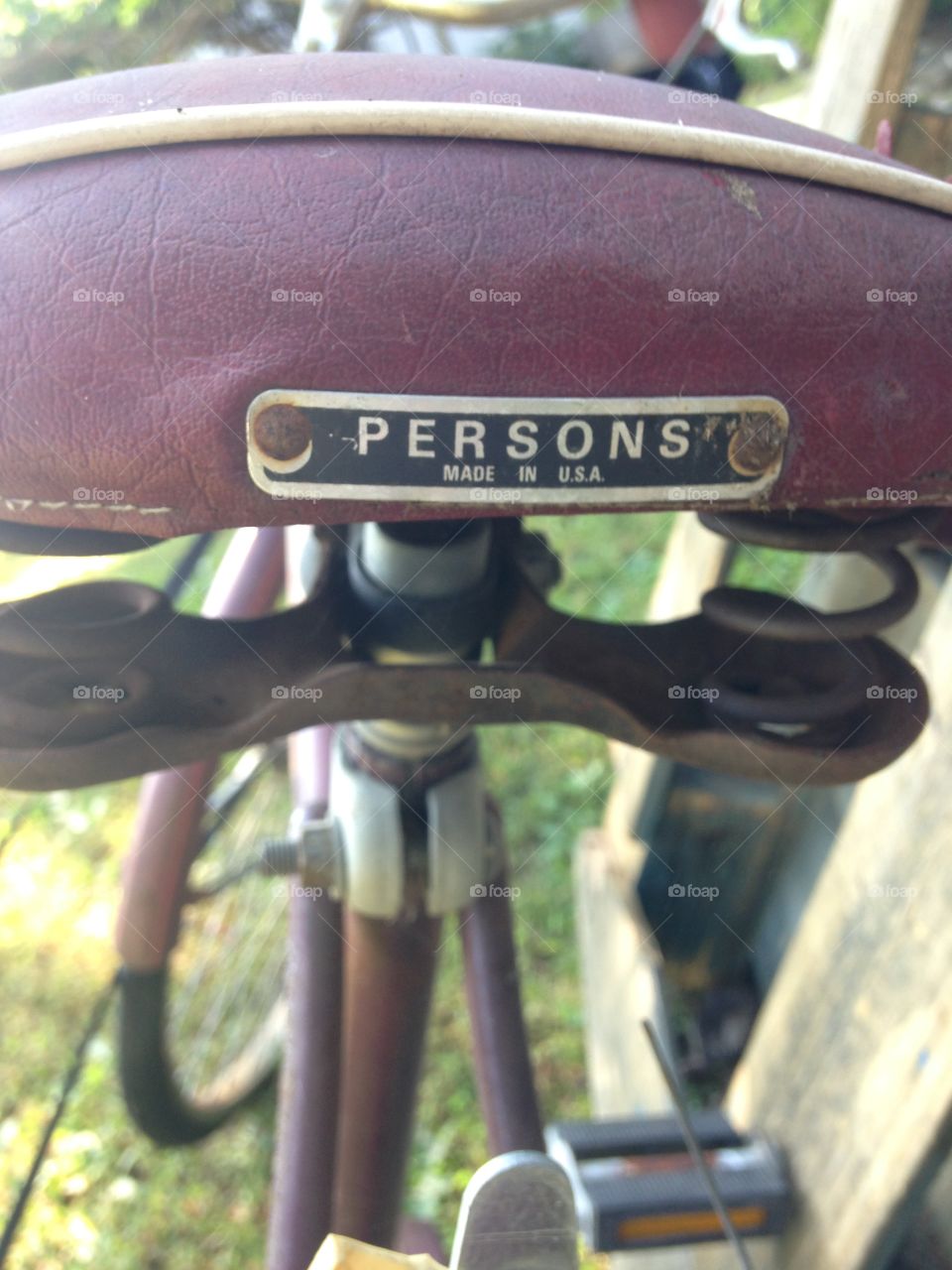 Closeup of a bike seat