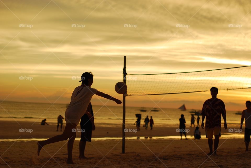 Sunset at the beach 