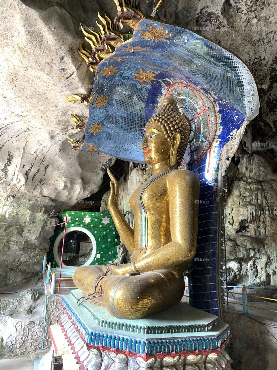 Holy Buddha statue in Khao Rup Chang Temple