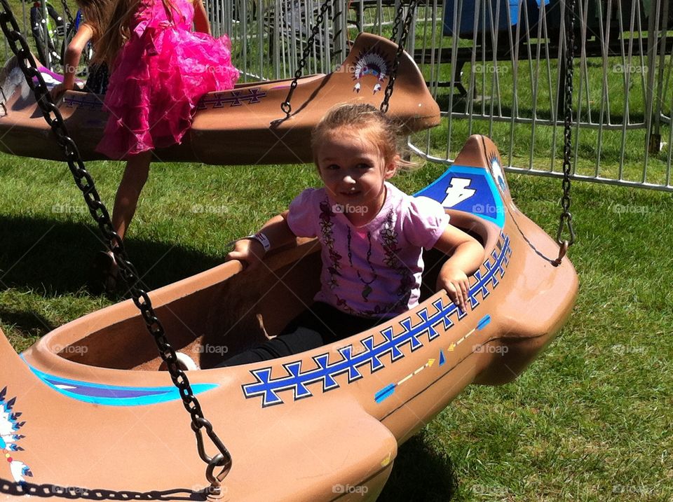 Canoe Ride. My daughter, on the canoe ride at the fair. 