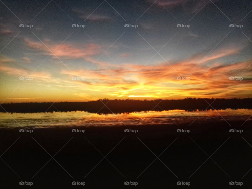 Reflection sunset in the water,sunset,reflection,water,Reflecting,double,seeing double,colorful,nature,landscape,sky