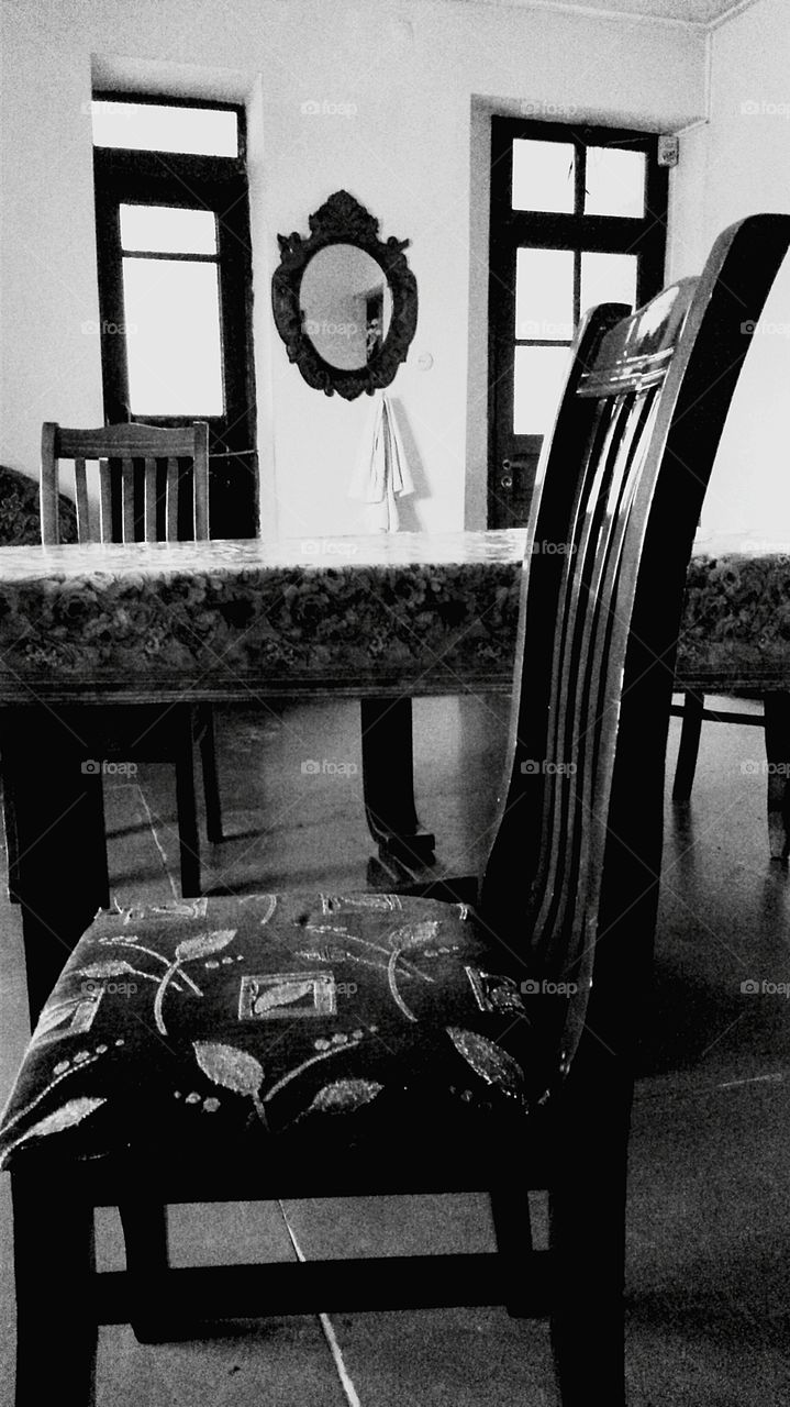 old house with old furniture