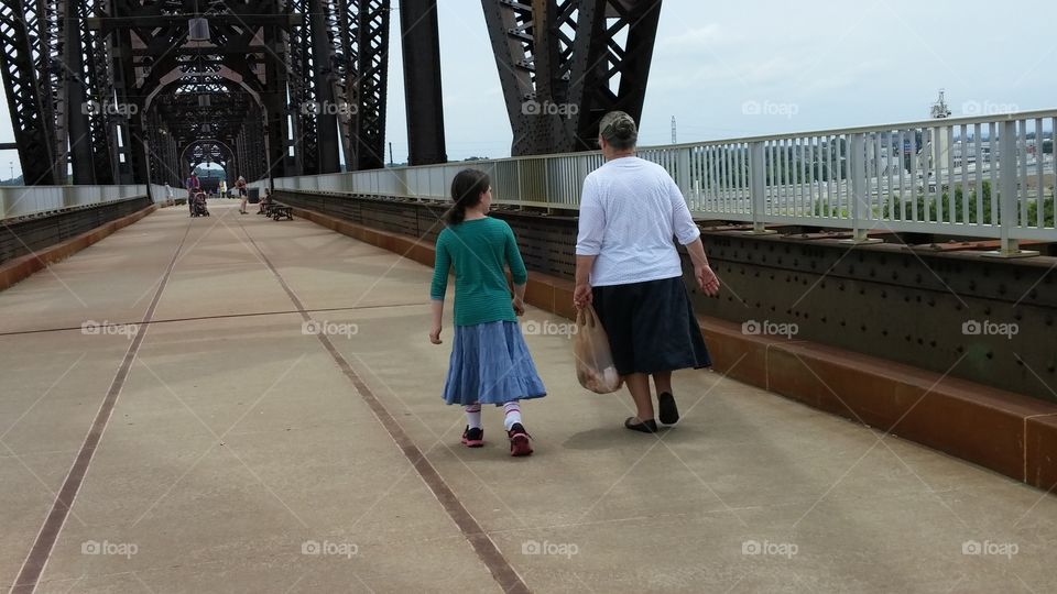 Walking on Bridge