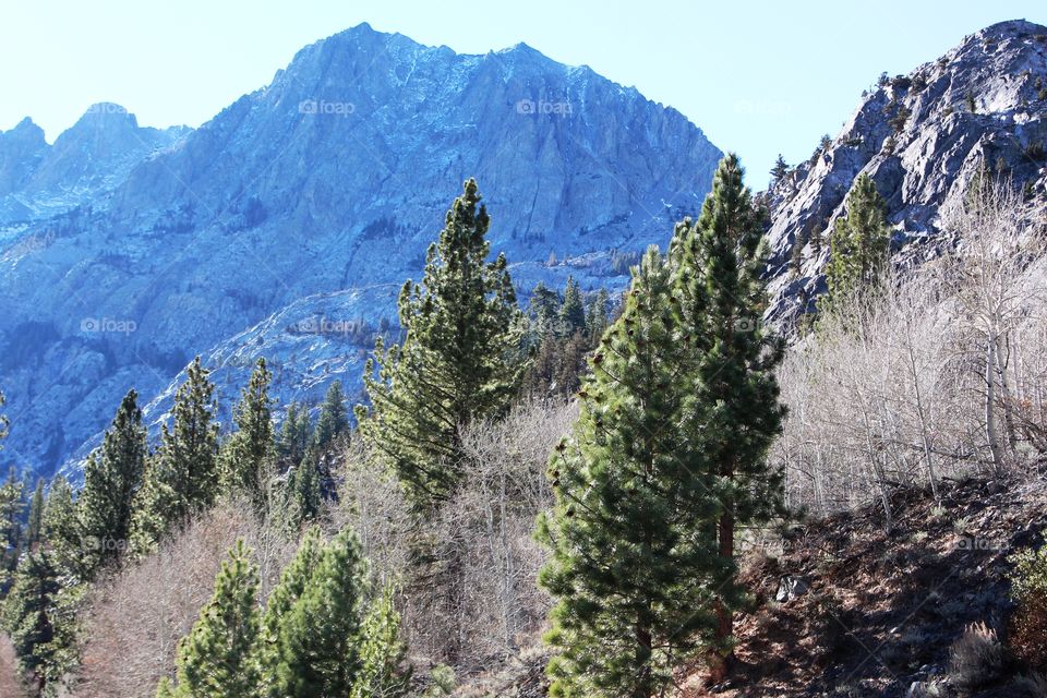 Granite peaks in the eastern Sierra Nevadas