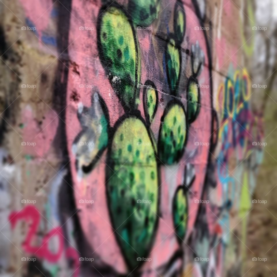 graffiti at abandoned ruins