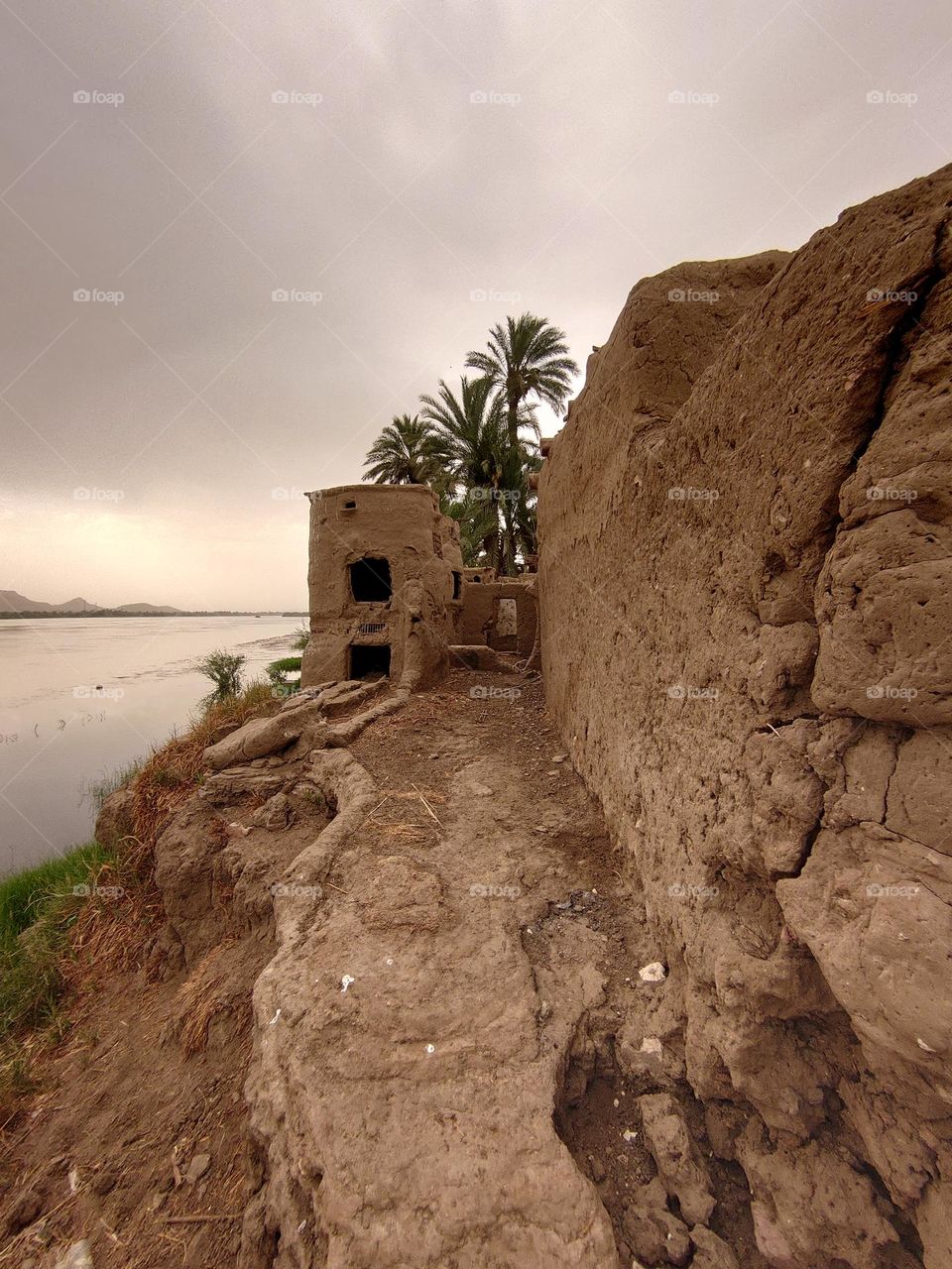 old house near River Nile used to birds breeding